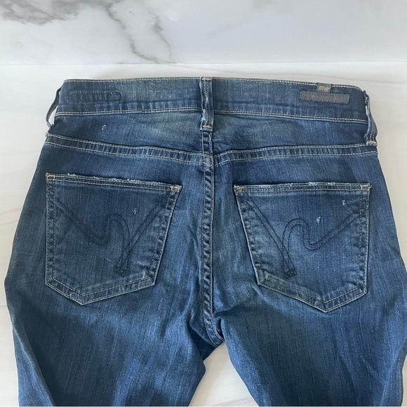 Citizens of Humanity "Ava" Low Rise Straight-Leg Jeans- Distressed- Size 24 - Picture 4 of 12